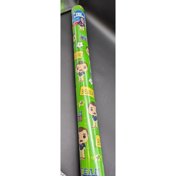 TED LASSO Funko Pop Gift Wrap NEW Roll Wrapping Paper 50 sq ft - Picture 1 of 4